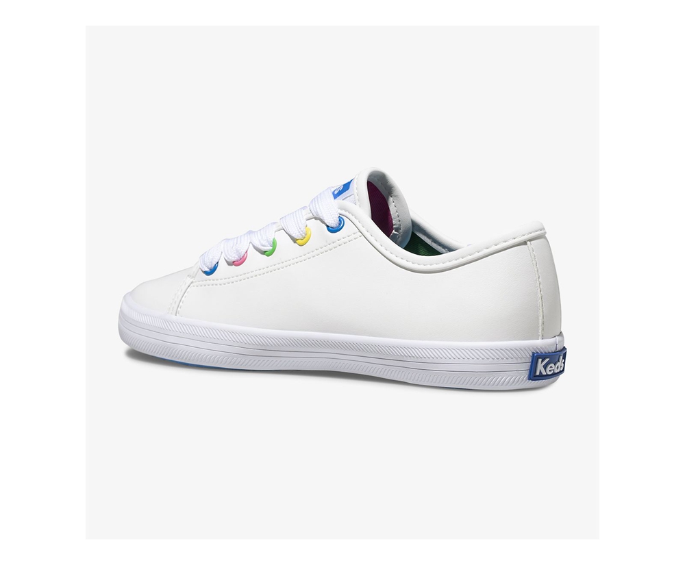 Keds Sneaker Kinder Weiß - Kickstart Multi-Color Eyelets - JBX-693085